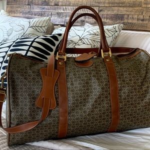 Hartman Wings diamond jacquard pattern weekender duffel bag.